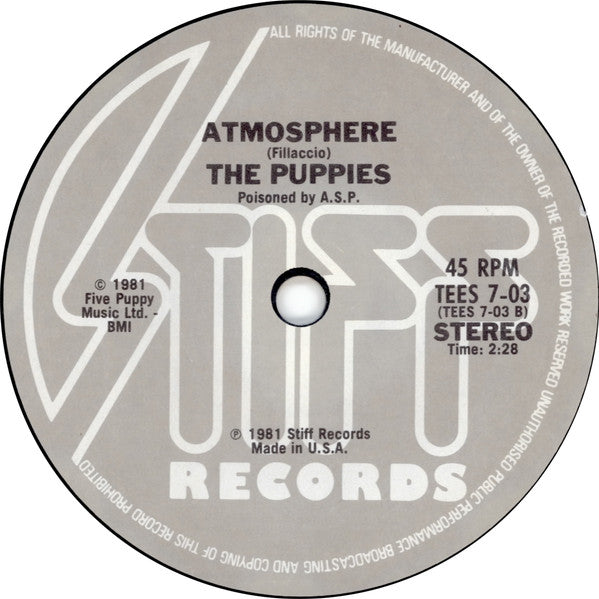 Puppies : Mechanical Beat (7")