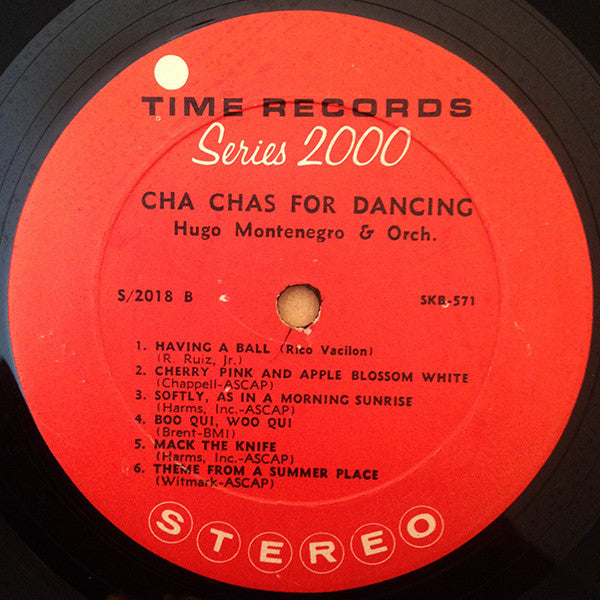 Hugo Montenegro : Cha Chas For Dancing (LP, Album)