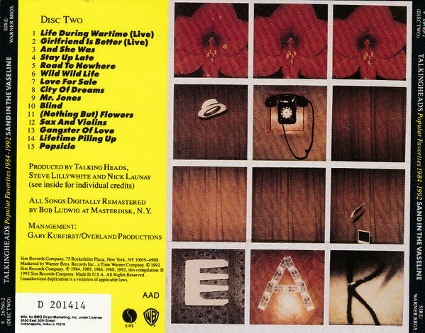 Talkingheads* : Popular Favorites 1976-1992 - Sand In The Vaseline (2xCD, Comp, Club, RM, BMG)