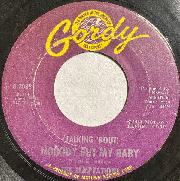 The Temptations : My Girl / (Talking 'Bout) Nobody But My Baby (7", Single)
