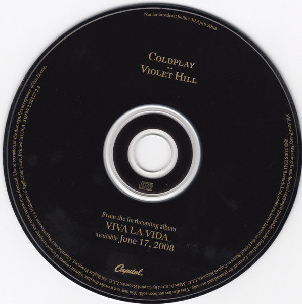Coldplay : Violet Hill (CD, Single, Promo)
