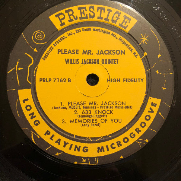 Willis Jackson Quintet : Please Mr. Jackson (LP, Album, Mono)