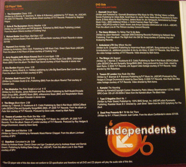 Various : Independents '06 SXSW XX (Hybrid, DualDisc, Comp, Promo, Multichannel, Gat)
