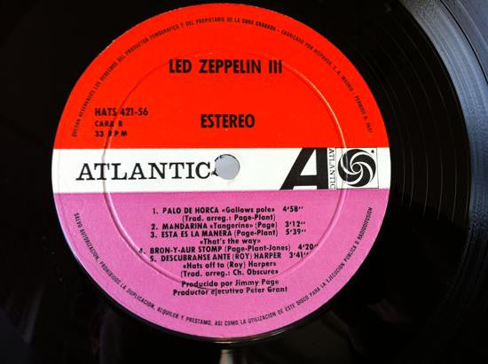 Led Zeppelin : Led Zeppelin III (LP, Album, RE, Gat)