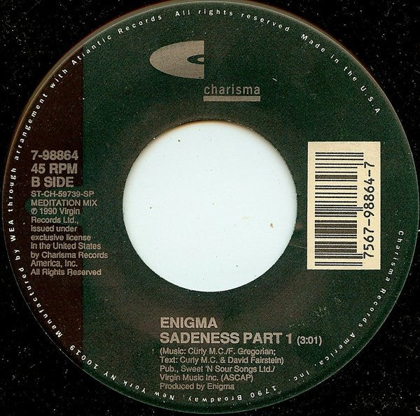 Enigma : Sadeness Part 1 (7", Single)