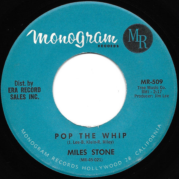 Miles Stone : Too Many Tears / Pop The Whip (7", Single)