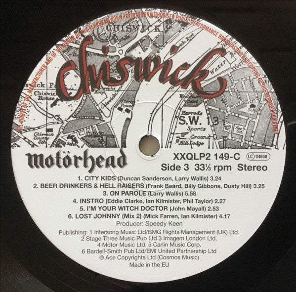 Motörhead : Motörhead (LP, Album, RE + LP, Comp, RE + Comp)
