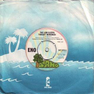 Brian Eno : The Lion Sleeps Tonight (7", Single)