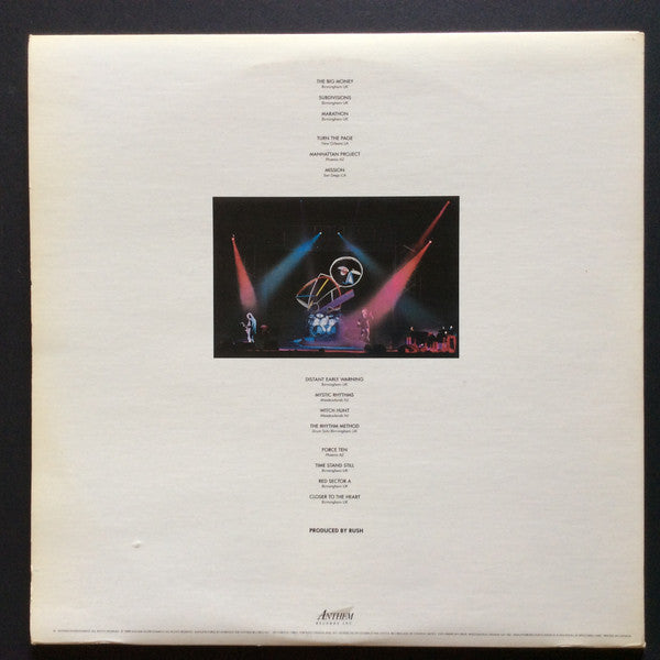 Rush : A Show Of Hands (2xLP, Album, Gat)