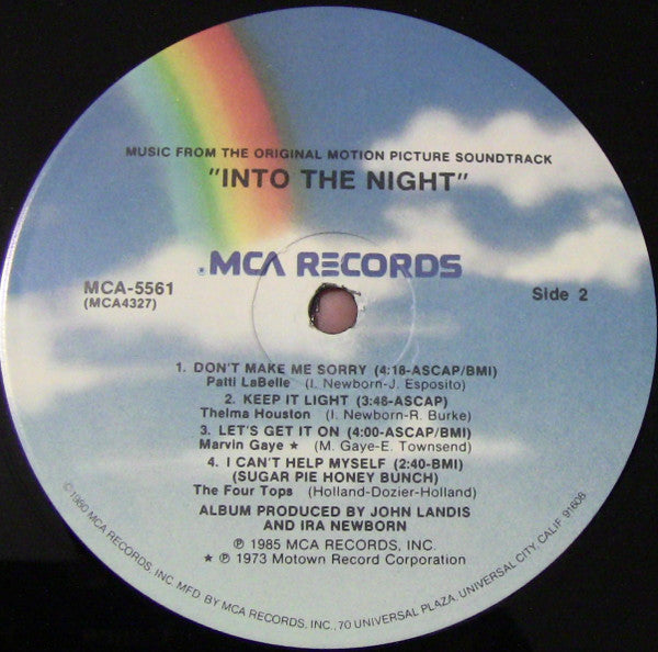 Various : Into The Night (Music From The Original Motion Picture Soundtrack) (LP, Pin)