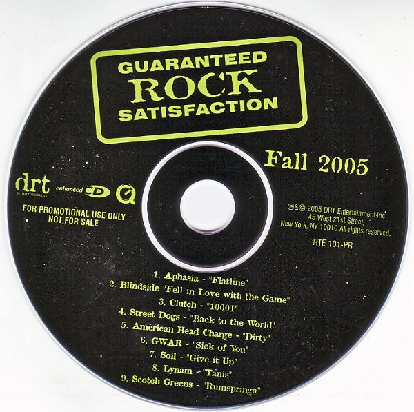 Various : Guaranteed Rock Satisfaction - Fall 2005 (CD, Comp, Enh, Promo)