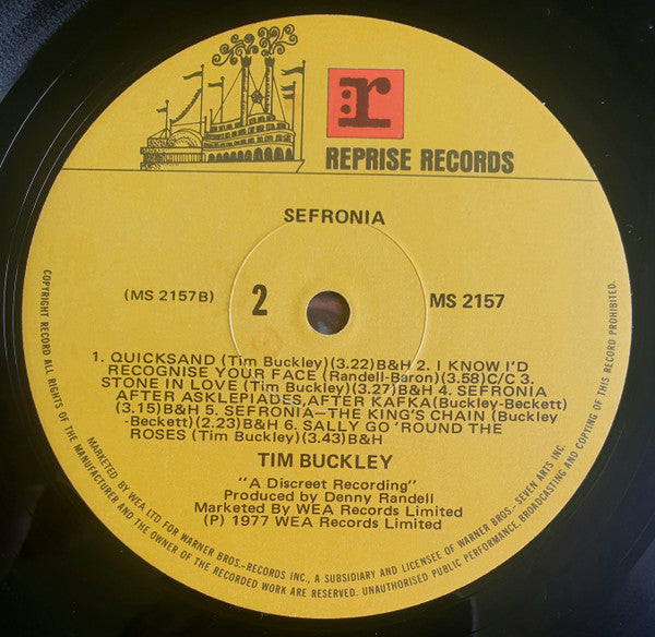 Tim Buckley : Sefronia (LP, Album, RE)