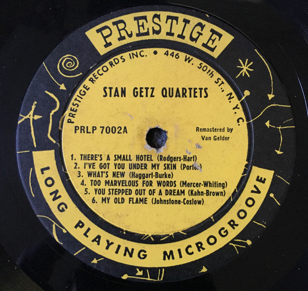 Stan Getz : Stan Getz Quartets (LP, Comp, Mono, RM)