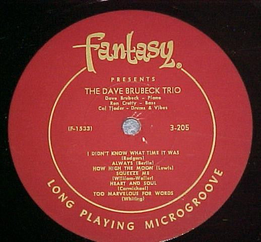 The Dave Brubeck Trio : Distinctive Rhythm Instrumentals (LP, Comp, Mono)