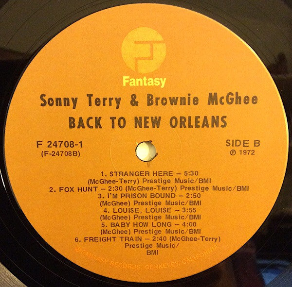 Sonny Terry & Brownie McGhee : Back To New Orleans (2xLP, Comp, Gat)