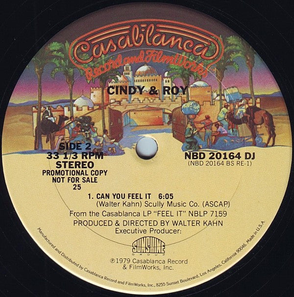 Cindy & Roy : Can You Feel It (12", Single, Promo)