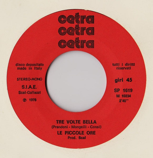 Le Piccole Ore : Voglio Amarti Così (7")