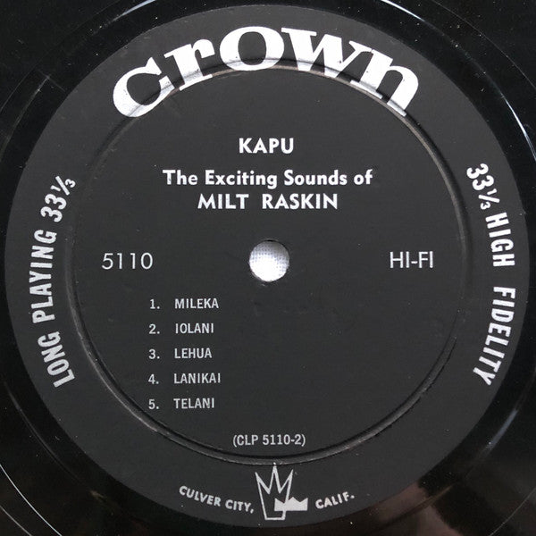 Milt Raskin : Kapu (Forbidden) (LP, Album, Mono)