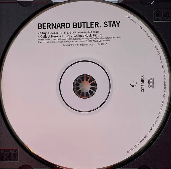 Bernard Butler : Stay (CD, Single, Promo)