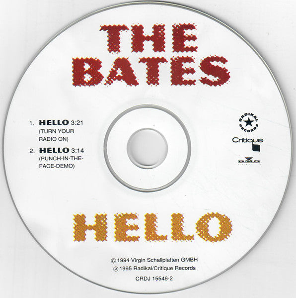The Bates : Hello (CD, Single, Promo)