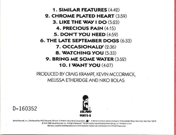 Melissa Etheridge : Melissa Etheridge (CD, Album, Club)