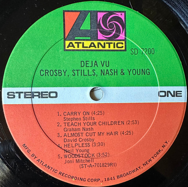 Crosby, Stills, Nash & Young : Deja Vu (LP, Album, M/Print, RI-)