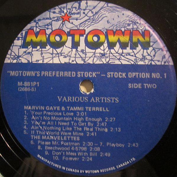 Various : Motown's Preferred Stock - Stock Option No. 1 (LP, Comp)