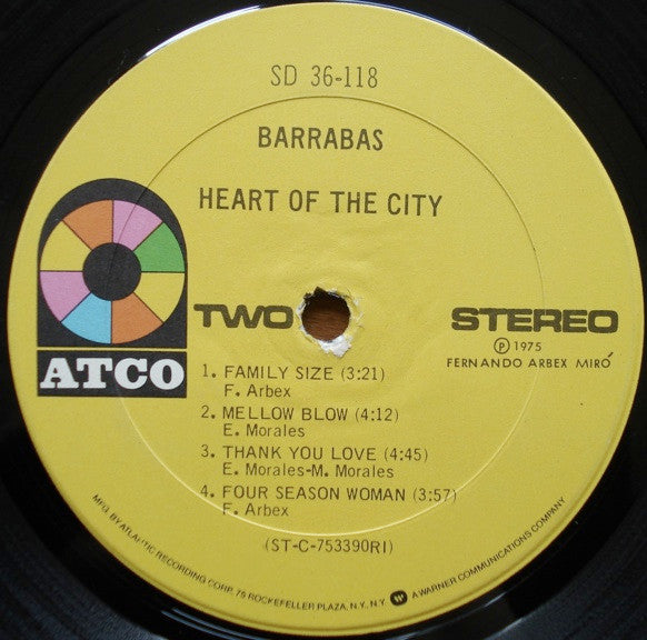 Barrabas : Heart Of The City (LP, Album, RI)