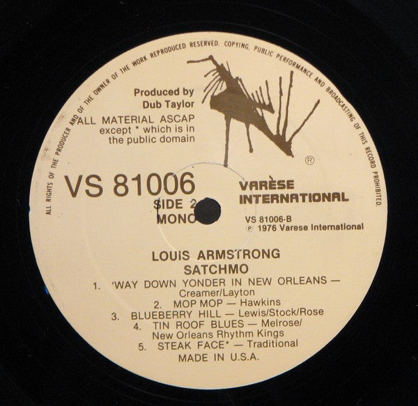 Louis Armstrong : Satchmo (LP, Mono)