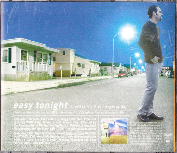 Five For Fighting : Easy Tonight (CD, Single, Promo)