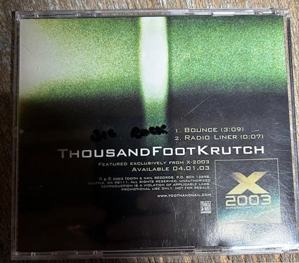Thousand Foot Krutch : Bounce (CD, Single, Promo)