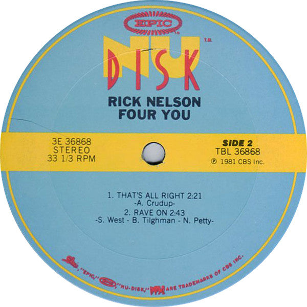 Ricky Nelson (2) : Four You (10", Ter)