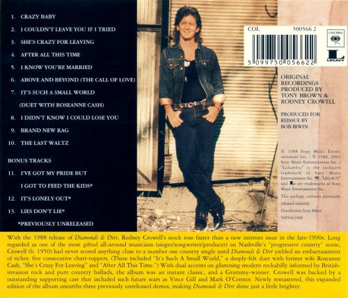 Rodney Crowell : Diamonds & Dirt (CD, Album, RE, RM)