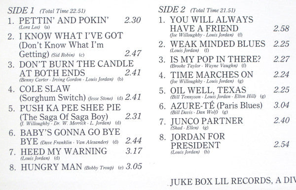 Louis Jordan And His Tympany Five : Cole Slaw (LP, Album, Comp, Mono)