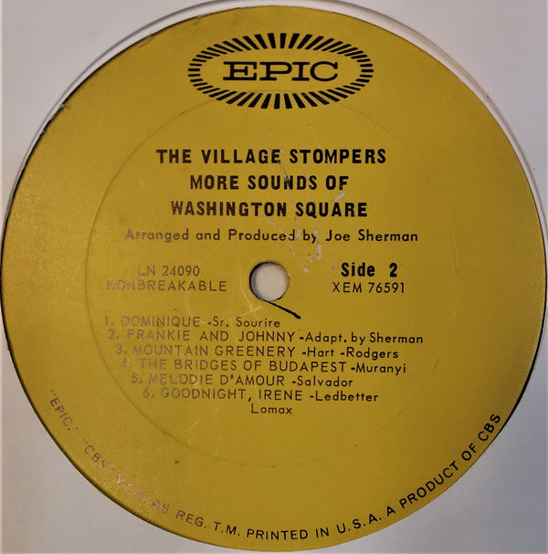 The Village Stompers : More Sounds Of Washington Square (LP, Album, Mono)