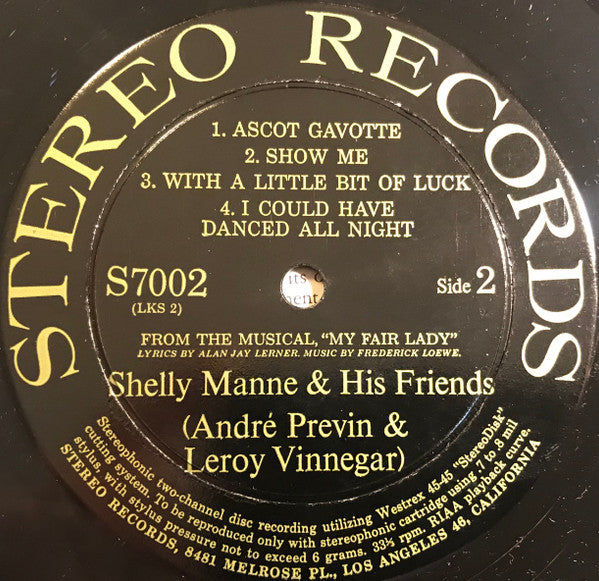 Shelly Manne & His Friends : Modern Jazz Performances Of Songs From My Fair Lady (LP, Album)