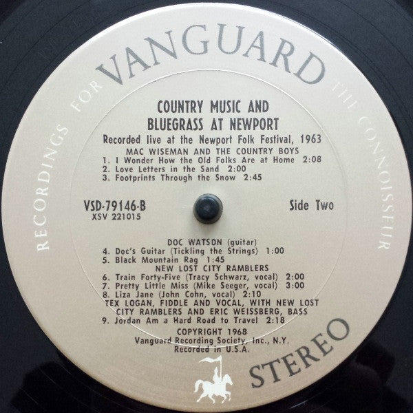 Various : Country Music And Bluegrass At Newport (LP)