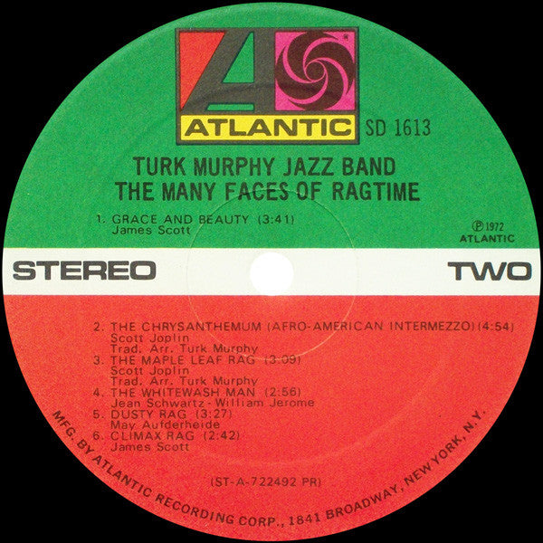 Turk Murphy's Jazz Band : The Many Faces Of Ragtime (LP, Album, PR)