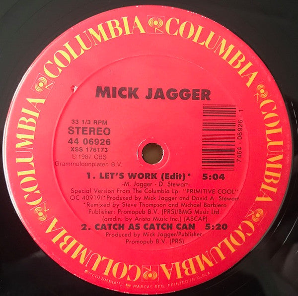 Mick Jagger : Let's Work (12")