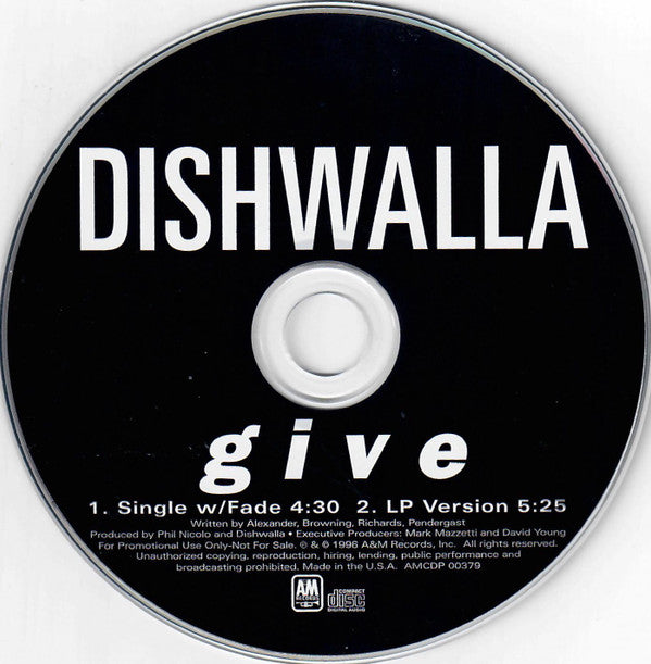 Dishwalla : Give (CD, Single, Promo)