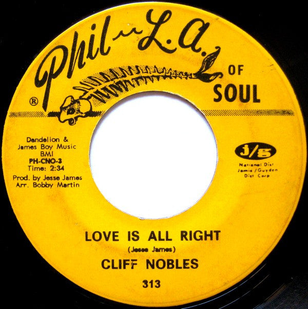 Cliff Nobles & Co : Love Is All Right / The Horse (7", Single)