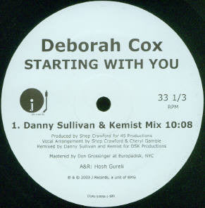 Deborah Cox : Something Happened On The Way To Heaven / Starting With You (12", Promo)