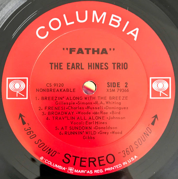 The Earl Hines Trio : Fatha (LP, Album)