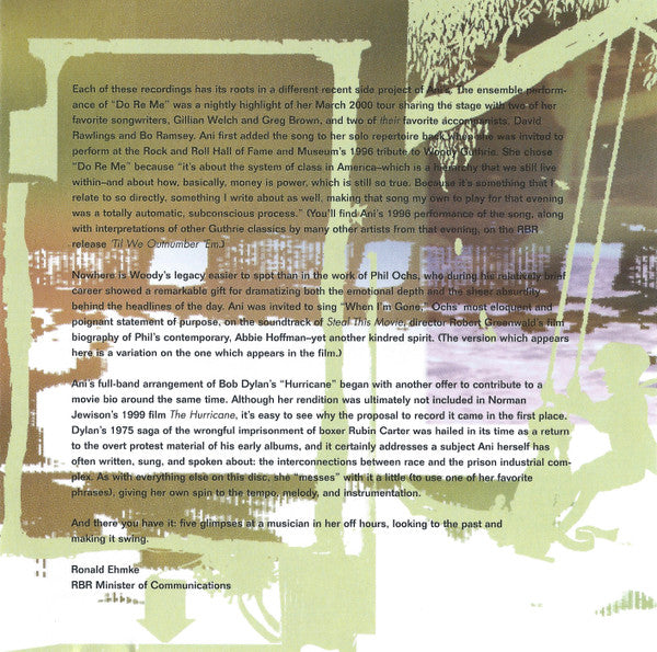Ani DiFranco : Swing Set (CD, EP)