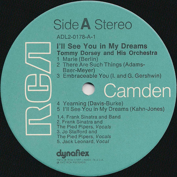 Tommy Dorsey And His Orchestra With Vocals By Frank Sinatra : I'll See You In My Dreams (2xLP, Comp, RE, RCA)