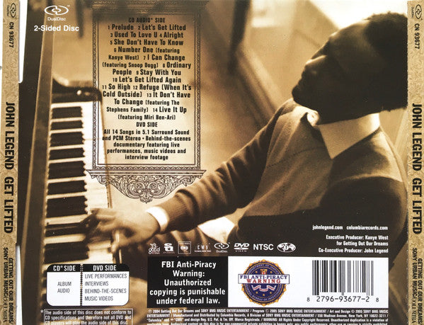 John Legend : Get Lifted (Hybrid, DualDisc, Album, Multichannel, NTSC, Reg)