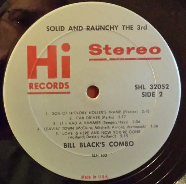 Bill Black's Combo : Solid And Raunchy The 3rd (LP, Album, Mon)