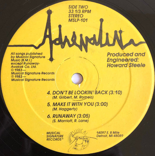 Adrenalin (10) : Don't Be Lookin' Back (LP)
