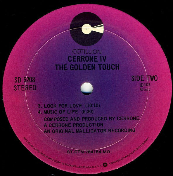 Cerrone : Cerrone IV - The Golden Touch (LP, Album, Mon)