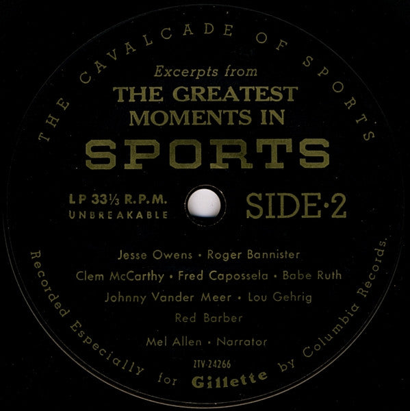 Various : Excerpts From The Greatest Moments In Sports (7", EP, Styrene)